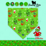 Bandana para perro y gato – coleccion Merry Grinchmas 08 – ropa y accesorios para perro – Sweety Pets El Salvador