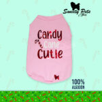 Camisa para perro – candy cane cutie rosa 2 – ropa y accesorios para perro – Sweety Pets El Salvador