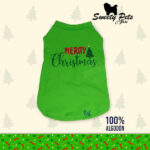 Camisa para perro – merry christmas verde 3 – ropa y accesorios para perro – Sweety Pets El Salvador