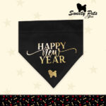 Bandana para perro y gato – happy new year – rojo – ropa y accesorios para perro – Sweety Pets El Salvador