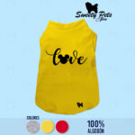 Camisa para perro gato ROJO – Love Silueta Mikey – Sweety Pets Ropa y accesorios para Mascotas en El Salvador