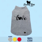 Camisa para perro gato ROJO – Love Silueta Mikey – Sweety Pets Ropa y accesorios para Mascotas en El Salvador