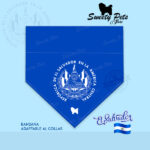 Bandana para perrito o gatitos – Escudo El Salvador blanco – ropa y accesorios para perro el salvador – Sweety Pets