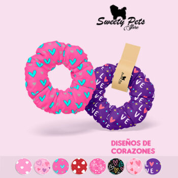 colas para dama con diseño de corazones