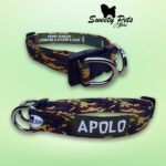 Collar identificacion para perro- camuflajes AZUL – ropa y accesorios para perro – Sweety Pets El Salvador