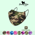 Black face mask mockup on a gray background