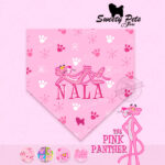 Bandana para perrito o gatitos – PINK PANTHER COLLECTION 01 – ropa y accesorios para perro el salvador – Sweety Pets