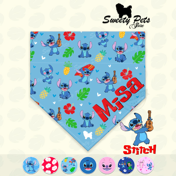 Bandana para perrito o gatitos – Lilo & Stitck 01 – ropa y accesorios para perro el salvador – Sweety Pets