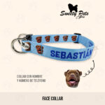 Collar id identificacion para perro- collar con caritas – ropa y accesorios para perro el salvador – Sweety Pets
