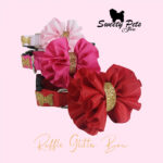 collar – Ruffle Glitter Bow – Rojo – Fucsia – Rosa – Sweety Pets El Salvador – Ropa y accesorios para perro