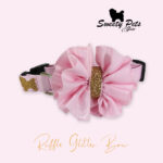 collar – Ruffle Glitter Bow – Rojo – Fucsia – Rosa – Sweety Pets El Salvador – Ropa y accesorios para perro