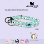 Collares para perros con nombre – unicornios 03 – ropa y accesorios para perro el salvador – Sweety Pets Store