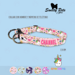 Collares para perros con nombre – unicornios 03 – ropa y accesorios para perro el salvador – Sweety Pets Store