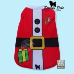 Camisa para Mascotas – Camiseta para perrito Santa con cinturon – Ropa para perros y gatos en El Salvador