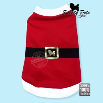 camisa para perrito traje de santa clau