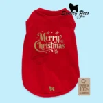 Camisa para Mascotas – Camiseta para perrito merry christmas algodon – Ropa para perros y gatos en El Salvador