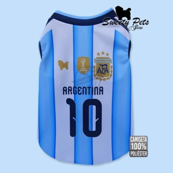 camisa para perro mundial futbol