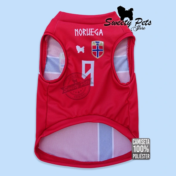 Camisa para Mascotas _Camiseta Noruega 2026 - Ropa para perros y gatos en El Salvador