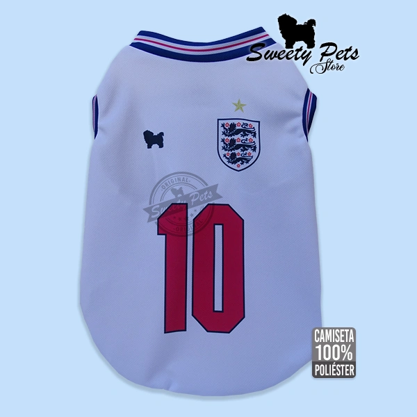 Camisa para Mascotas _Camiseta inglaterra 2026 1 - Ropa para perros y gatos en El Salvador